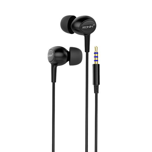 RONiN R-9 Handsfree with 3.5 mm aux and Type-C options, providing versatile compatibility with multiple devices.